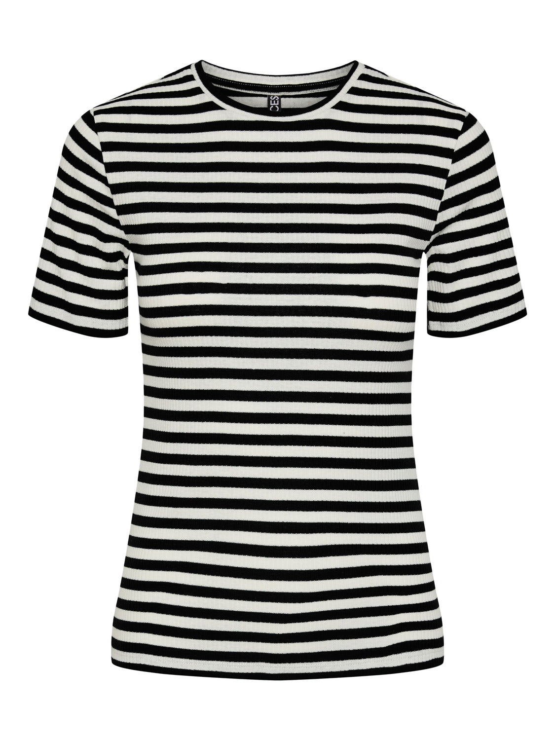 PCRUKA T-Shirt - Black/White Strib
